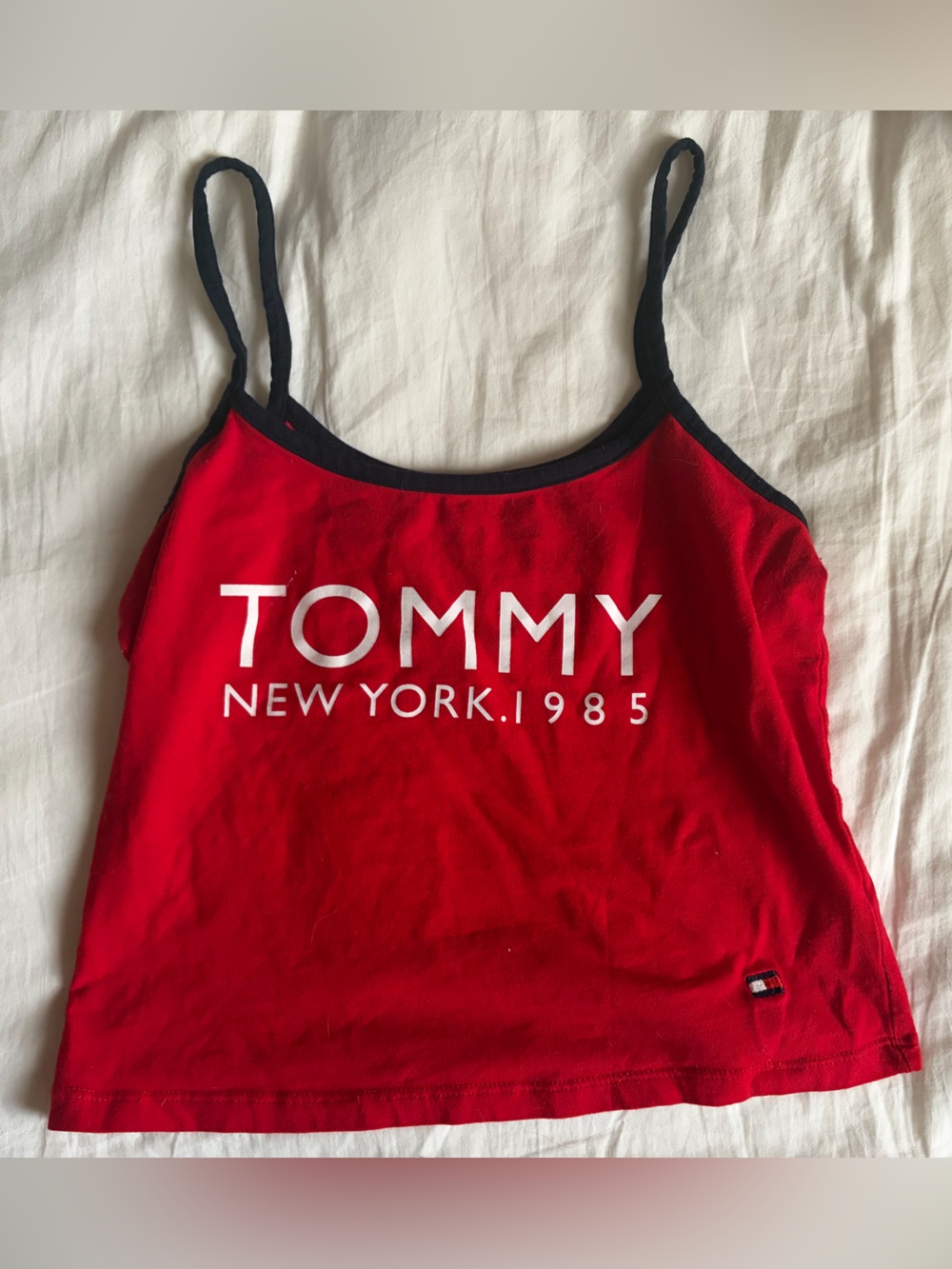 Tommy Hilfiger Red and Black Logo Cami Tank